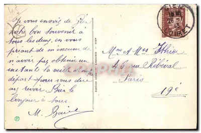 A Impasse do Billard — Gien — Edição Hédo, Gien, n° ND.9 — Verso