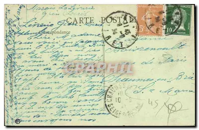 Gien (Loiret) — Widok ogólny — wydawca L. Marchand, seria 1225 — Rewers