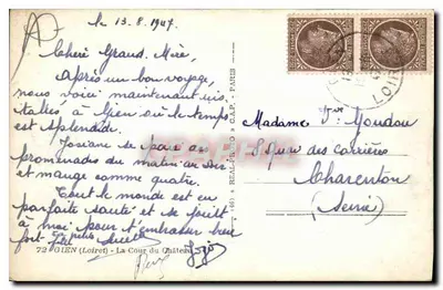 Castelo de Giën — Loiret — editor Cap — Verso