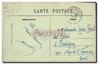 Gien (Loiret) — Praça do Port au Bois — editor desconhecido, n° 1720 — Verso