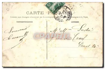 Grenoble — Panorama da Cidade — C.B., Grenoble, n°217 — Verso