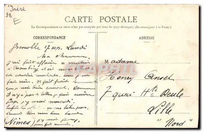 Grenoble - A Rue Félix-Poulat — cliché A. V., n° 640 — Verso