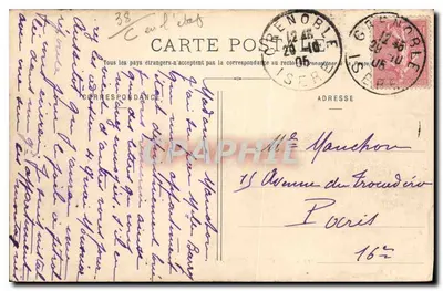 Grenoble - Rzeka Isère i nabrzeże Claude-Bernard — kolekcja L. P., Grenoble — Rewers