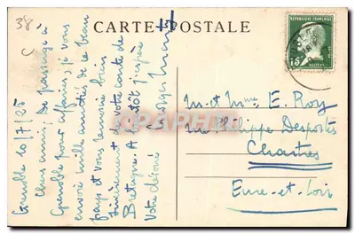 Grenoble — O Pont do Drac e a Cadeia dos Alpes — E.R. — Verso