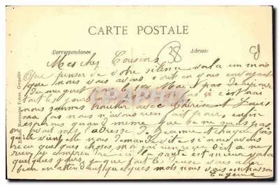 Grenoble — Torre do Hotel de Ville — Edição Mariantin Piéres — Verso