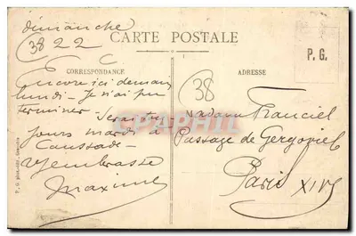 Grenoble - Ogólny widok - Forty i łańcuch Alp — wydawca P.G., nr 301 — Rewers