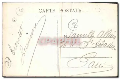 Grenoble — Widok na Zamek Miasta, dawniej Zamek Konstabela Lesdiguières (1543-1626) — E.R. — Rewers