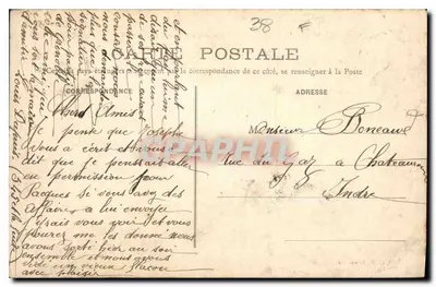 Grenoble - The Gate of France and Fort Rabot — Publ. C B., Grenoble, no. 174 — Back