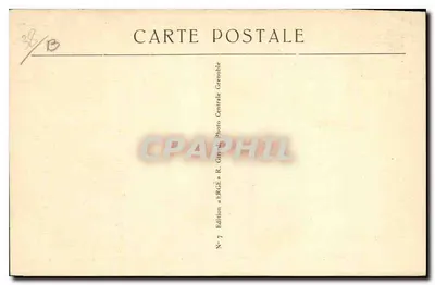 Grenoble — Plaza Victor Hugo, el paseo, el campanario de la iglesia de San Luis — Erge — Reverso