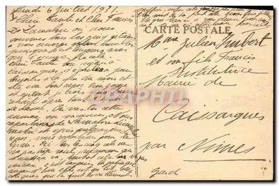 LAMALOU-les-BAINS (Hérault) — La Rivière du Parc de l'Usclade — Uitgever: Exp. Coloniale, n° 664 — Achterkant