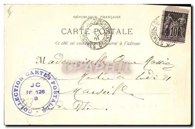 Roquefeuil - Wejście do Hermitażu — Fot. Lacour Marsylia — nr 387 — Rewers