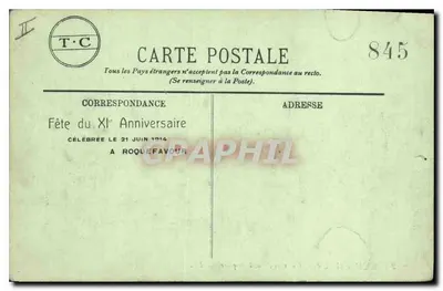 Roquefavour — Visão em direção ao Hotel Arquier — LL. — Verso