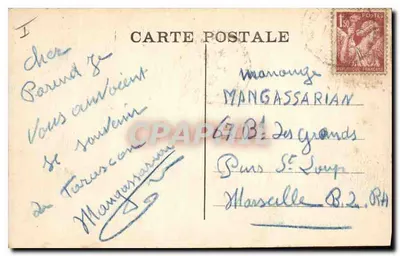 Tarascon - Zamek zwany Zamkiem króla Renégo — budowa rozpoczęta 27 listopada 1400 pod panowaniu Louisa II, hrabiego Prowansji i ojca króla Renégo — Wydawnictwo Cournand — Rewers