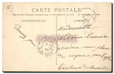 Roquefavour - A Aqueduto — Bilhete postal antigo n°393, editor Laugier — Verso