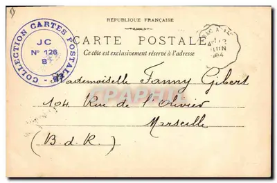 Roquefavour - Aqueduk — Widok mostu nad winnikiem — Drukarnia E. Lacour — Marsylia, nr 393 — Rewers