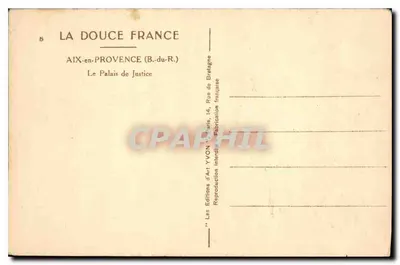 Aix-en-Provence — Pałac Sądowy — Wydawnictwo Sztuki YVON — Rewers