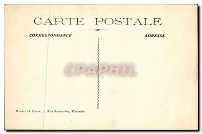 Montmajour — Starszy klasztor — Wydawca Moutlet i Roure, Marsylia — Rewers