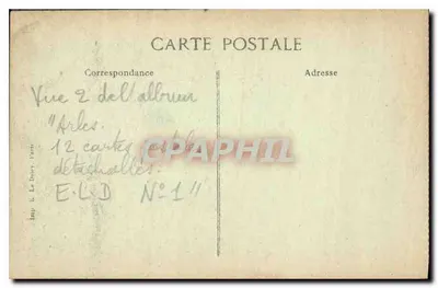 Les Alyscamps - Aleja Grobów — Arles — Wydawca E.L.D. N°11 — Rewers