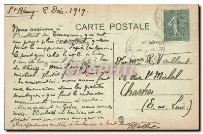 Os Monumentos Romanos em St-Rémy-de-Provence — Coleção L. A. — n° 325 — Verso