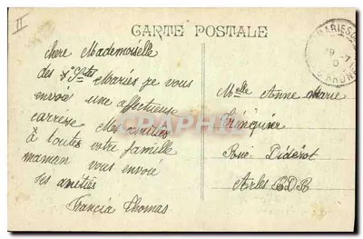 Les Saintes-Maries-de-la-Mer — Przybycie Świętych Maryi do Prowansji — wyd. Pioch, Labastide — Rewers