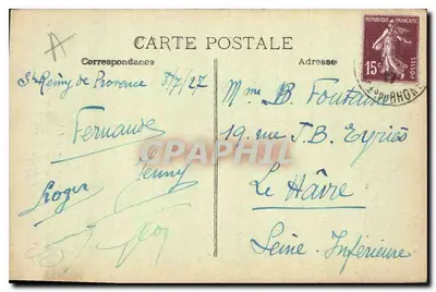Route conduisant à Maussane, défilé de Petro-Malo — St-REMY-de-PROVENCE — Cont. L.A. n°290 — Verso