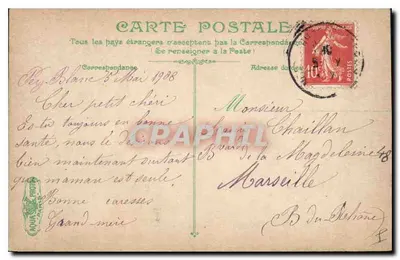 Aix-en-Provence — Katedra Świętego Zbawiciela, fasada — wydawca L.V.16 — Rewers