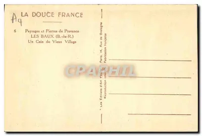 A Corner of the Old Village — Les Baux-du-Rhône — Publisher: Les Éditions d'Art Yvon — Back