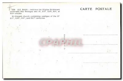 Les Baux - Wnętrze kościoła św. Wincentego — pozostałości z XII, XIV i XVI wieku — Rewers