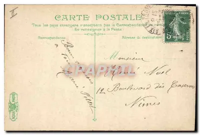 Aix-en-Provence — O Cours Mirabeau — L.V. & Cie, n° 2623 — Verso