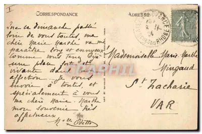 Aix-en-Provence — Fonte Monumental — Selecta — Verso
