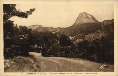 Gémenos (B.-du-R.) — A vista do Pic de Bretagne da estrada da Sainte-Baume — Tardy