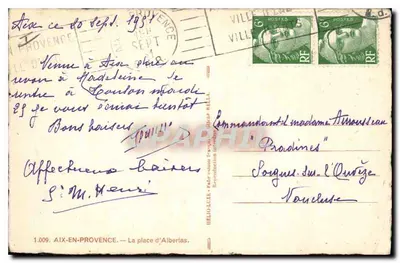 Place d'Albertas — Aix-en-Provence — Rolle — Verso