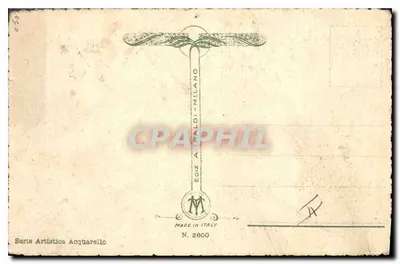 Cena lacustre com barco — Ediz. A. Baldi - Milão, N. 2600 — Verso