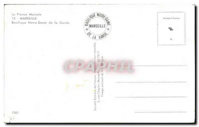 Basílica Nossa Senhora da Guarda — Marselha — Sociedade Marieole — Verso