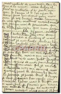 Uma lembrança — de Marselha — editor não visível — Verso