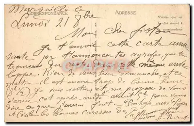 Poissonnière — Types Marseillais — LL — Verso