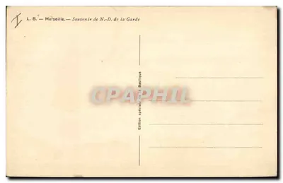 Marselha — N.D. de la Garde — Edição especial da Basílica — Verso
