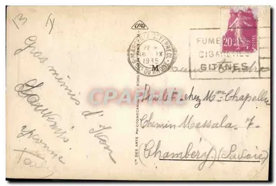 Marselha - O Elevador de N.D. da Guarda — editor Bilhete postal antigo — Verso