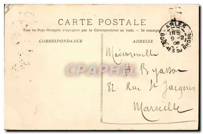 Arles — kaplica Aliscamps — fototypia E. Laouur — Marsylia, nr 225 — Rewers
