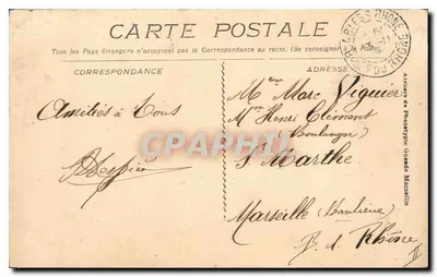 Arles — Wewnętrzne Areny w dniu wyścigu — Stara pocztówka nr 1899 — Rewers