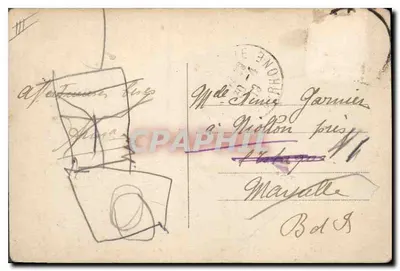 Strasbourg — widok na katedrę z perspektywy Spitaltor — wydawca Hermann, n°6 — Rewers