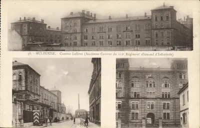 Mulhouse - Lefèvre Kasernesi (Almanya'nın 112. Piyade Alayı'nın Eski Kasernesi) — 38. Seri — Yayımcı Bergeret, Strasbourg
