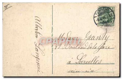 Mülhausen i. Els — praça da paz e igreja Santa Etienne — editor desconhecido — Verso
