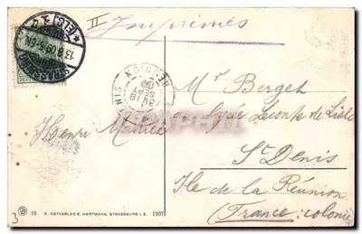 Straßburg i. E. — Pflanzbadgasse — Künstlerverlag E. Hartmann — Rewers