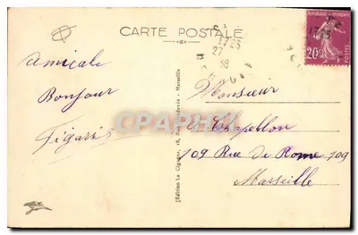 Sète — Widok ogólny — Wydawnictwo La Cigogne, 18, Rue Glindavais, Marsylia — Rewers
