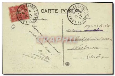 Okręgi LAMALOU-les-BAINS (Hérault) — Le Poujol — Ogólny widok — Wyd. Martius Pons Béziers — Rewers
