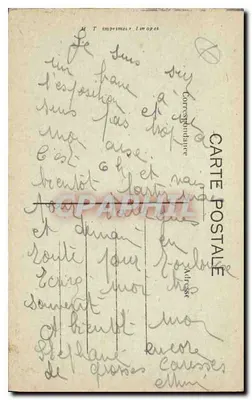 Montpellier — Plaza de la Comedia — editor M.T. Imprenta Limopese, n° 638 — Reverso
