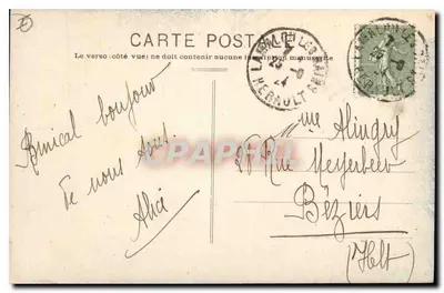 Lamalou-les-Bains — A Fonte La Vernière — Edit. Valade - Béziers — Verso