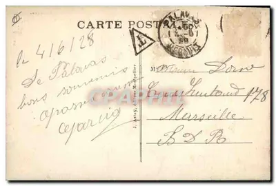 Palavas-les-Flots — Kanał i obie brzegi — J. Asnay, n°902 — Rewers