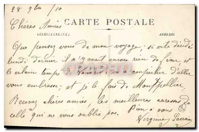Montpellier — Katedra św. Piotra — widok fasady i wież — wydawca Madec, nr 38 — Rewers